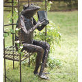outdoor decoration metal garden bronze frog sculpture grande